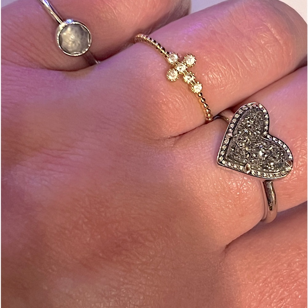 Gold Cross Cz Ring 💍 - Picture 3 of 8